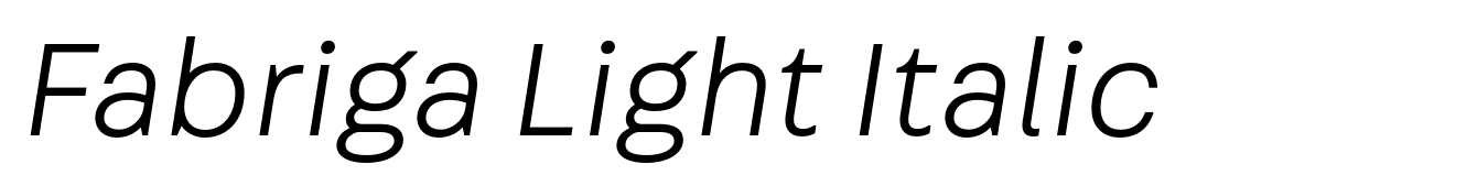 Fabriga Light Italic